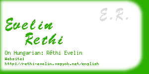 evelin rethi business card