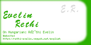 evelin rethi business card